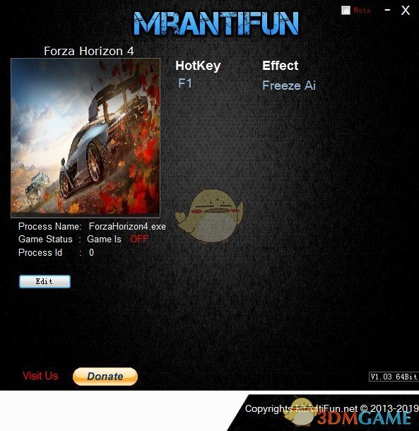 《极限竞速：地平线4》v1.264.748.2冻结AI修改器[MrAntiFun]