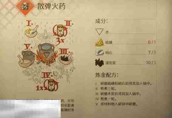 天国拯救2散弹火药怎么做 散弹火药制作及配方攻略