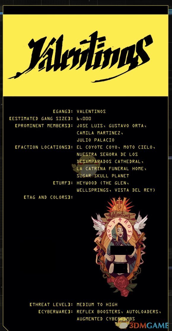 《赛博朋克2077》瓦伦蒂诺帮背景介绍