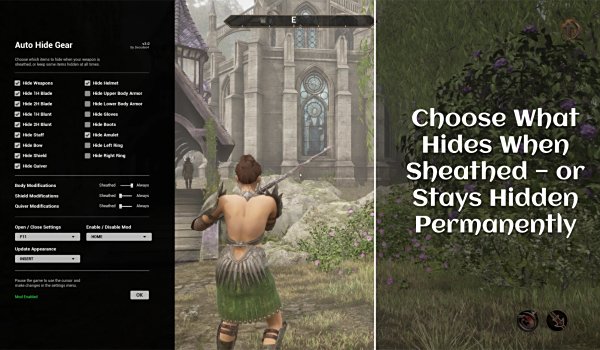 《上古卷轴4：湮灭重制版》自动隐藏装备MOD